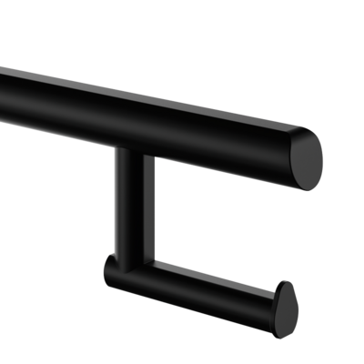 Porta rolo WC preto para barra de apoio Be-Line®